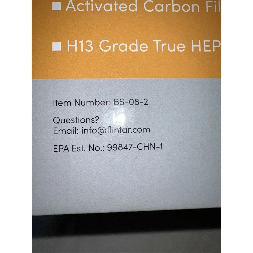 Flintar H13 True HEPA Replacement Filter 2-Pack for BS-08 Air Purifier